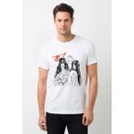 Qivi Aerosmith Hard Rock Rock And Roll Baskılı Beyaz Erkek Örme T-shirt