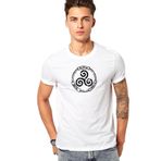 Qivi Alpha Beta Omega Teen Wolf Baskılı Beyaz Erkek Örme T-shirt