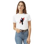Qivi Altered Carbon Hello Unicorn Blood Kadın Beyaz T-shirt