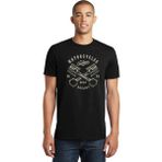 Qivi American Custom Built Not Motorsiklet Baskılı Siyah Erkek Örme T-shirt