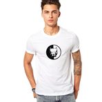 Qivi Amerikan Pit Bull Terrier Amerikan Bully Amerikan Staffordshire Terrier Baskılı Beyaz Erkek Örme T-shirt