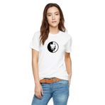 Qivi Amerikan Pit Bull Terrier Amerikan Bully Amerikan Staffordshire Terrier Baskılı Beyaz Kadın Örme T-shirt