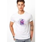 Qivi Ant Man Karınca Adam Baskılı Beyaz Erkek Örme Tshirt - XL