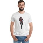 Qivi Ant Man Karınca Adam Run Baskılı Beyaz Erkek Örme Tshirt - XL