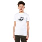 Qivi Araba Baskılı Beyaz Erkek Çocuk T-shirt