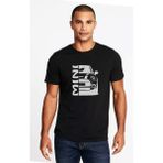 Qivi Araba Mini Baskılı Siyah Erkek Örme T-shirt