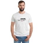 Qivi Araba Tofaşk Baskılı Beyaz Erkek T-shirt