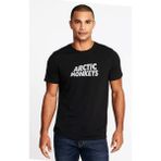 Qivi Arctic Monkeys Baskılı Siyah Erkek Örme T-shirt