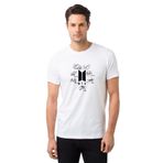 Qivi Army Logo Hit Göğüs Baskılı Beyaz Erkek T-shirt