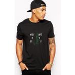 Qivi Arrow You Have Failed This City Baskılı Siyah Erkek Örme T-shirt