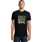 Qivi Bad Meets Evil Logo Baskılı Siyah Erkek Örme T-shirt