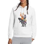 Qivi BGA0399-KDNKP Anime Naruto Boku Dake Ga Inai Baskılı Örme Kadın Beyaz Sweatshirt