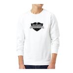 Qivi BGA2059-ERKSW Baskılı Erkek Beyaz Sweatshirt