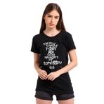 Qivi Bob Marley The Good Time Of Baskılı Siyah Kadın Örme T-shirt