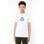 Qivi Çocuk Beyaz Zentangle Elephants Etnik Desenli Fil Baskılı T-shirt, Beyaz, 5-6 Yaş