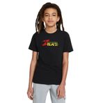 Qivi Conqueror' Balde Baskılı Unisex Çocuk Siyah T-shirt