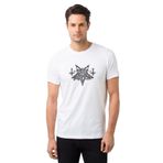 Qivi Dark Funeral Logo Baskılı Beyaz Erkek T-shirt