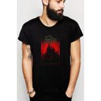 Qivi Death The Sound Of Perseverance Baskılı Siyah Erkek Örme T-shirt