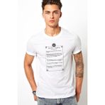 Qivi Deathnote Baskılı Beyaz Erkek T-shirt