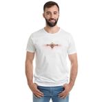 Qivi Diablo Logo Baskılı Beyaz Erkek T-shirt
