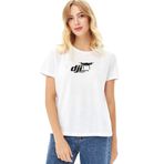 Qivi Dji Phantom Pilot Drone Vinyl Decal Baskılı Örme Beyaz Kadın T-shirt