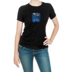 Qivi Doctor Who Fantasy Art Weeping Angels Baskılı Örme Siyah Kadın T-shirt