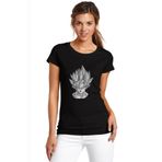 Qivi Dragon Ball Baskılı Örme Siyah RF0324-KDNTS Kadın T-shirt