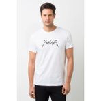 Qivi Emperor Baskılı Örme Beyaz Erkek T-shirt