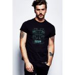 Qivi Escope Stallone Baskılı Siyah Erkek Örme T-shirt