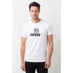 Qivi Fıfa 2020 Baskılı Beyaz Erkek Örme Tshirt - XL