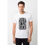 Qivi Filozoflar Baskılı Beyaz Erkek T-shirt
