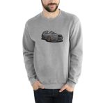 Qivi Forester Baskılı Gri Erkek Örme Sweatshirt Uzun Kol BGA1351-ERKSW, M