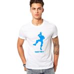 Qivi Fortnite Take the L Baskılı Beyaz Erkek T-shirt