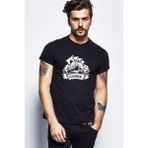 Qivi Gambling Gamer Baskılı Siyah Erkek Örme T-shirt