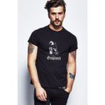 Qivi Gorgoroth Baskılı Siyah Erkek Örme T-shirt