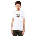 Qivi Gta V Logo Baskılı Beyaz Erkek Çocuk T-shirt