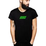 Qivi İkon Logo Baskılı Siyah Erkek Örme T-shirt