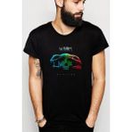 Qivi In Flames Battles Metal Rock Müzik Baskılı Siyah Erkek Örme T-shirt
