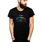 Qivi In Flames Battles Metal Rock Müzik Baskılı Siyah Erkek Örme T-shirt