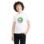 Qivi Joker Color Face Baskılı Beyaz Unisex Çocuk T-shirt