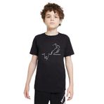 Qivi La Linea Trt Cizgi Adam How Baskı Çizgi Film Baskılı Unisex Çocuk Siyah T-shirt