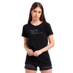 Qivi La Linea Trt Çizgi Adam TNT Baskılı Siyah Örme Kadın T-shirt