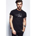 Qivi Leon Mathilda No Woman No Baskılı Siyah Erkek Örme T-shirt