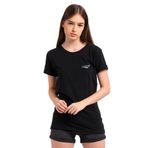 Qivi Leon ST Far Baskılı Siyah Örme Kadın T-shirt