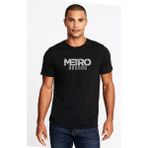Qivi Metro Exodus Logo Baskılı Siyah Erkek Örme T-shirt