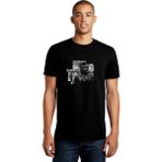 Qivi Mike Tyson Boks Baskılı Siyah Erkek Örme T-shirt