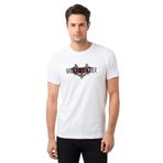 Qivi Mindhunter Yarasa Baskılı Beyaz Erkek T-shirt