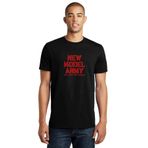 Qivi Model Army We Love The World Baskılı Siyah Erkek Örme T-shirt