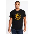 Qivi Mortal Kombat Baskılı Siyah Erkek Örme T-shirt