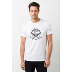Qivi Motor Buji California Baskılı Beyaz Erkek T-shirt